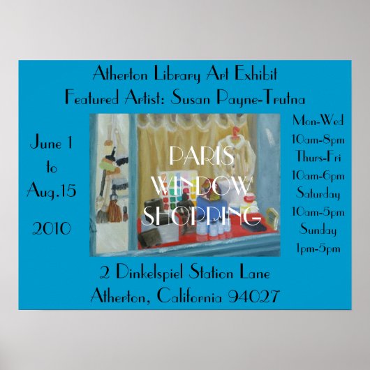 POSTER LA FENÊTRE DE PARIS SHOPPING (Devant)