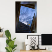 Poster La fenêtre mansardée (Bureau à domicile)