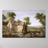 Poster La ferme, 1750 (Devant)