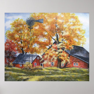 Poster La ferme d'automne