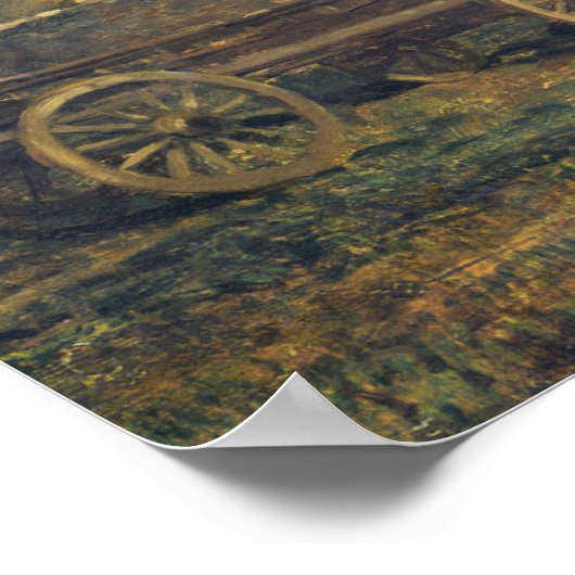 Poster La ferme française par Charles-François Daubigny (Coin)