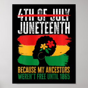 Poster La fête américaine Juneteenth est mon jour de l'in