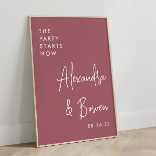 Poster La fête commence maintenant Mariage signe sombre D