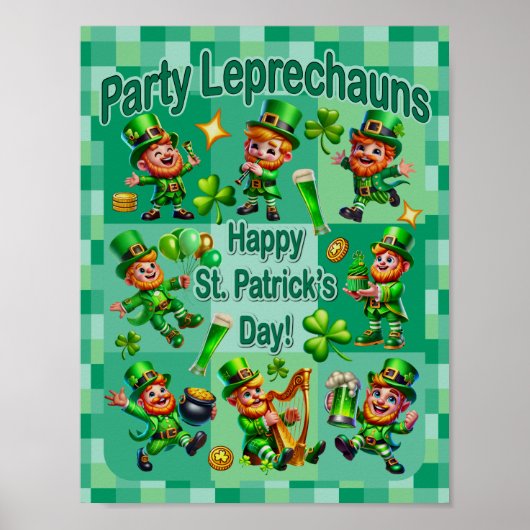 Poster La fête de la Saint-Patrick Adorables "Lutins de f (Devant)