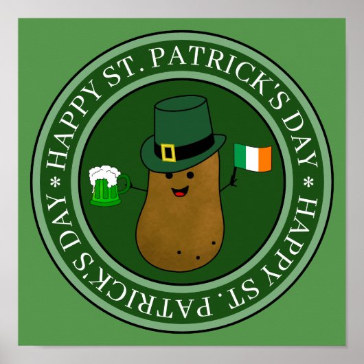 Poster La Fête de la Saint-Patrick : une pomme de terre a (Devant)