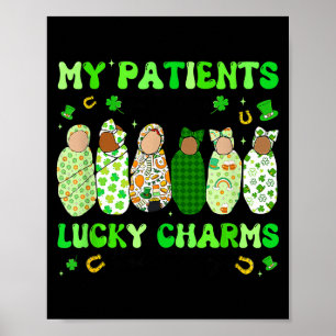 Poster La Fête de Patrick Infirmière Mes Patients Sont Ma