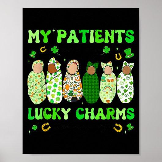 Poster La Fête de Patrick Infirmière Mes Patients Sont Ma (Devant)