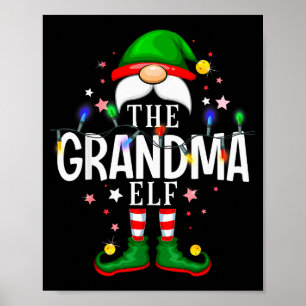 Poster La fête de pyjama de Noël de la famille de la gran