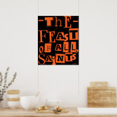 Poster La Fête de tous les Saints Catholiques La Toussain (Cuisine)