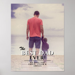 Poster La Fête des Pères Meilleur Papa Photo Complète