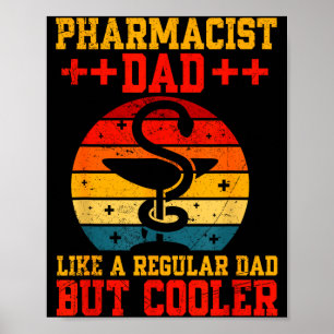 Poster La fête des pères pharmacien papa comme papa régul