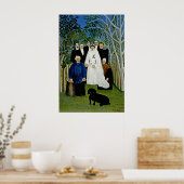 Poster La fête du mariage par Henri Rousseau (Cuisine)