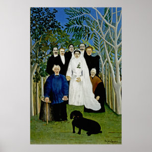 Poster La fête du mariage par Henri Rousseau