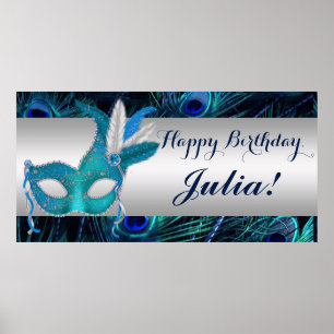 Poster La fête mascarade de Peacock