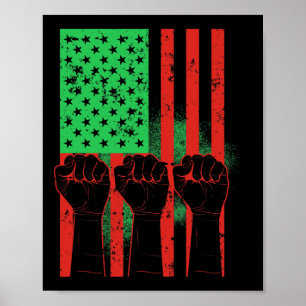 Poster La Fierté du drapeau noir afro-américain du 19ème 