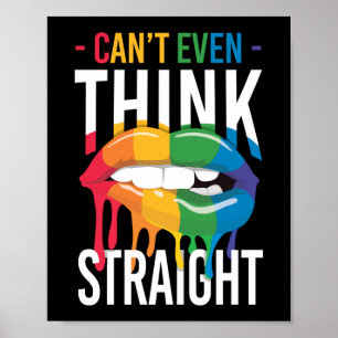 Poster La fierté LGBT Rainbow ne peut même pas penser à l