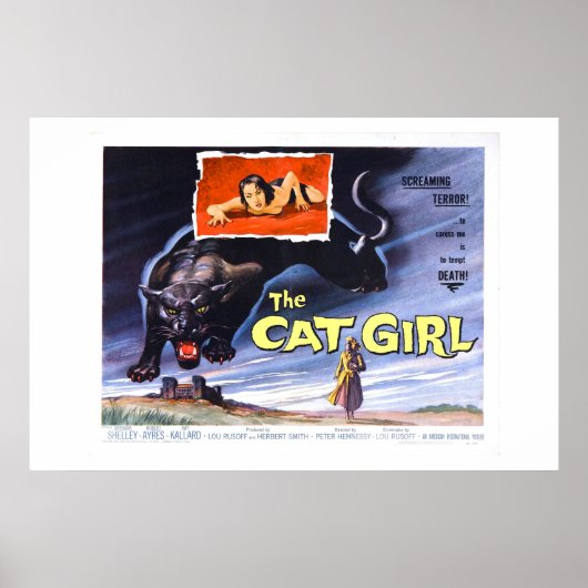 Poster La fille au chat (xl) (Devant)