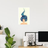 Poster La fille aux cheveux bleus (Bureau à domicile)