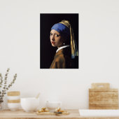 Poster La fille avec la perle oreille par Vermeer (Cuisine)