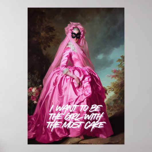 Poster "La Fille Avec Le Plus De Gâteau" (Devant)