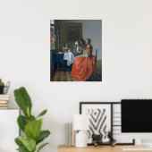 Poster La fille avec le verre à vin (Bureau à domicile)