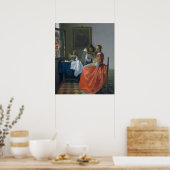 Poster La fille avec le verre à vin (Cuisine)