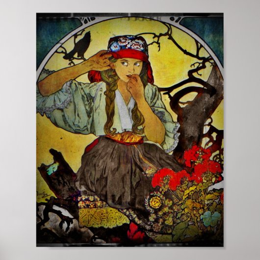 Poster La fille avec Raven Moravian professeur chorale (Devant)
