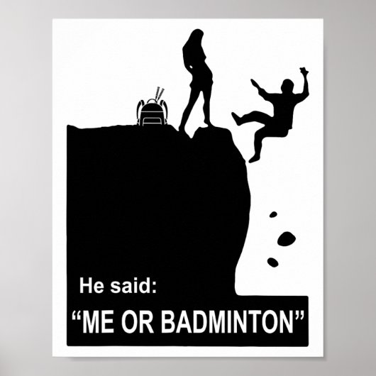 Poster La Fille Choisit Badminton Plutôt Que Garçon (Devant)