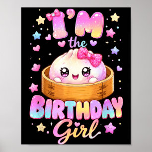Poster La fille d'anniversaire Kawaii Anime Dumpling Anni