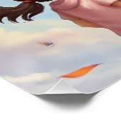 Poster la fille qui regarde les cerfs-volants (Coin)