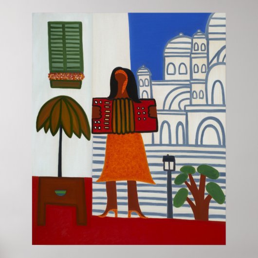 Poster La fille tzigane devant le Sacre Coeur 2006 (Devant)