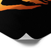 Poster La fin de la sihouette du sentier au coucher du so (Coin)