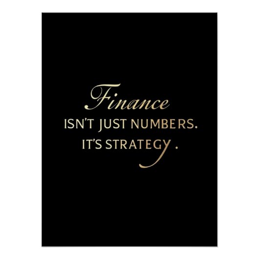 Poster La finance n'est pas juste des chiffres. C'est une (Devant)