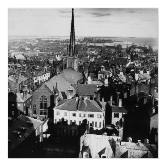 Poster La flèche décorée d'une église à Boston (Devant)