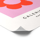 Poster La Fleur 02 Flower Print Pink Retro Preppy Floral (Coin)