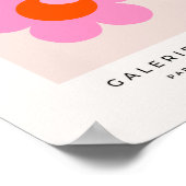 Poster La Fleur 05 Abstraite Fleur Rose Et Orange Floral (Coin)