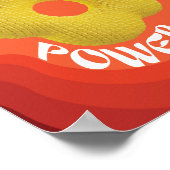 Poster La fleur jaune est conçue avec un tricot unique (Coin)