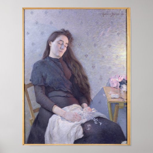 Poster La fleuriste endormie, 1892 (Devant)