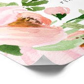 POSTER LA FLORALE DE COULEUR D'EAU BLEUE GRADUÉE (Coin)