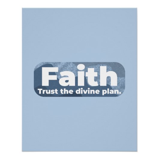 Poster La foi Faire confiance au plan divin (Devant)