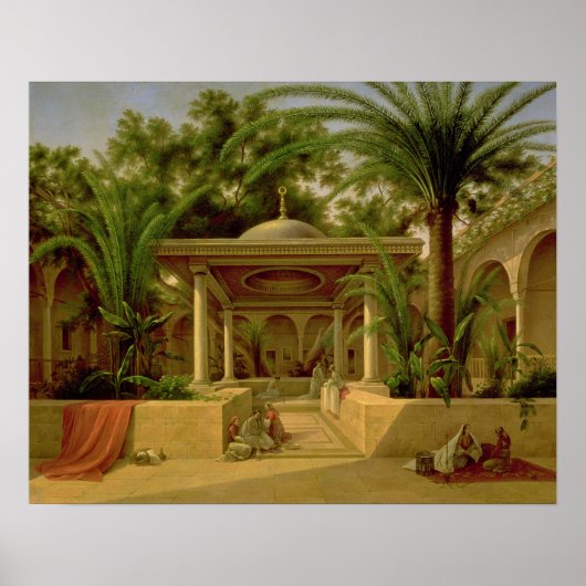 Poster La Fontaine de Khabanija, Le Caire, 1845 (Devant)
