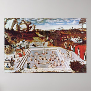Poster La Fontaine De La Jeunesse De Cranach D. Ä. Lucas