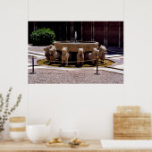 Poster La fontaine des Lions, l'Alhambra, Grenade, (Cuisine)