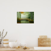 Poster La forêt de Bamboo | Peinture chinoise traditionne (Cuisine)