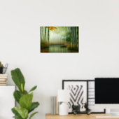 Poster La forêt de Bamboo | Peinture chinoise traditionne (Bureau à domicile)