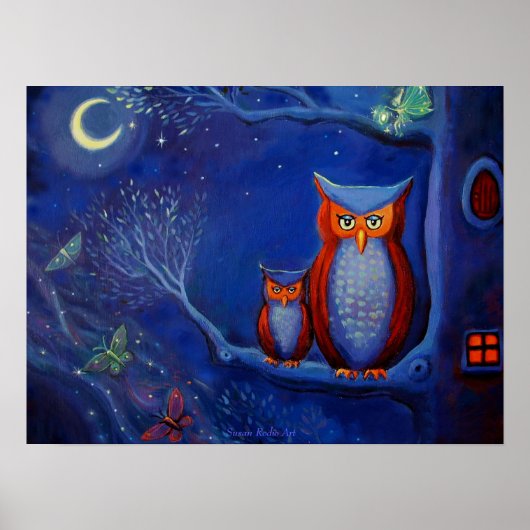 Poster La forêt de nuit - Imprimer (Devant)