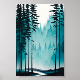 Poster La forêt de pins