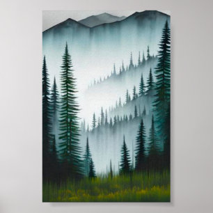 Poster La forêt de pins