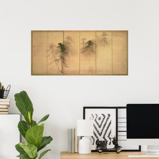 Poster La forêt de pins (Bureau à domicile)