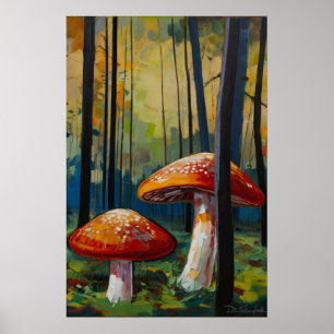 Poster La forêt des champignons